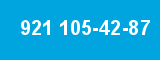 921 105-42-87 921 105-42-87